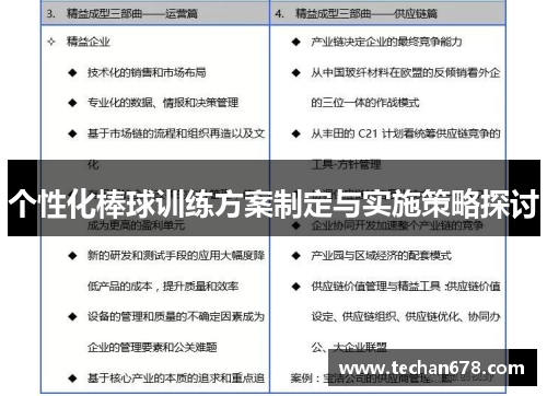 个性化棒球训练方案制定与实施策略探讨